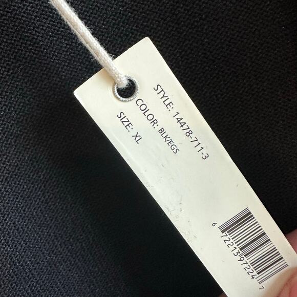 Essentials Milano Long Open Front Cardigan Duster Sweater Black White Gold - Picture 3 of 9